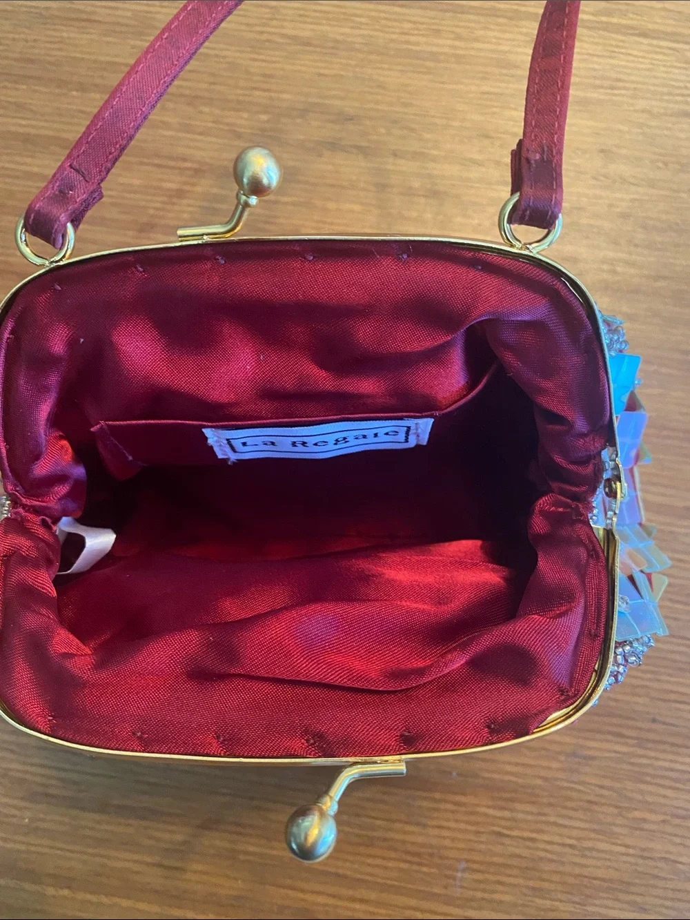 Vintage Iridescent Sequin Bead Mini Bag Kisslock